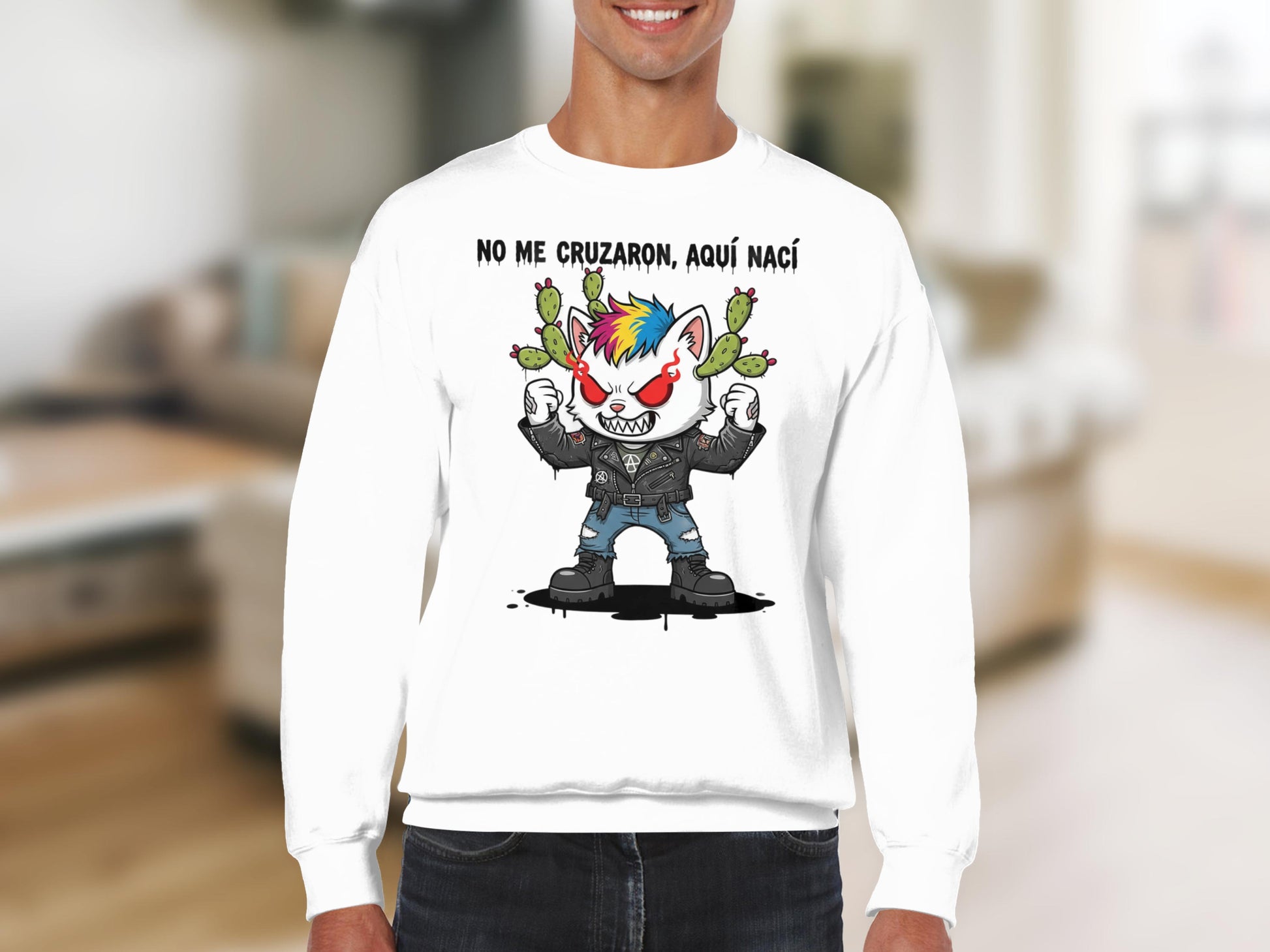 No Me Cruzaron Aquí Nací Graphic Sweatshirt product type