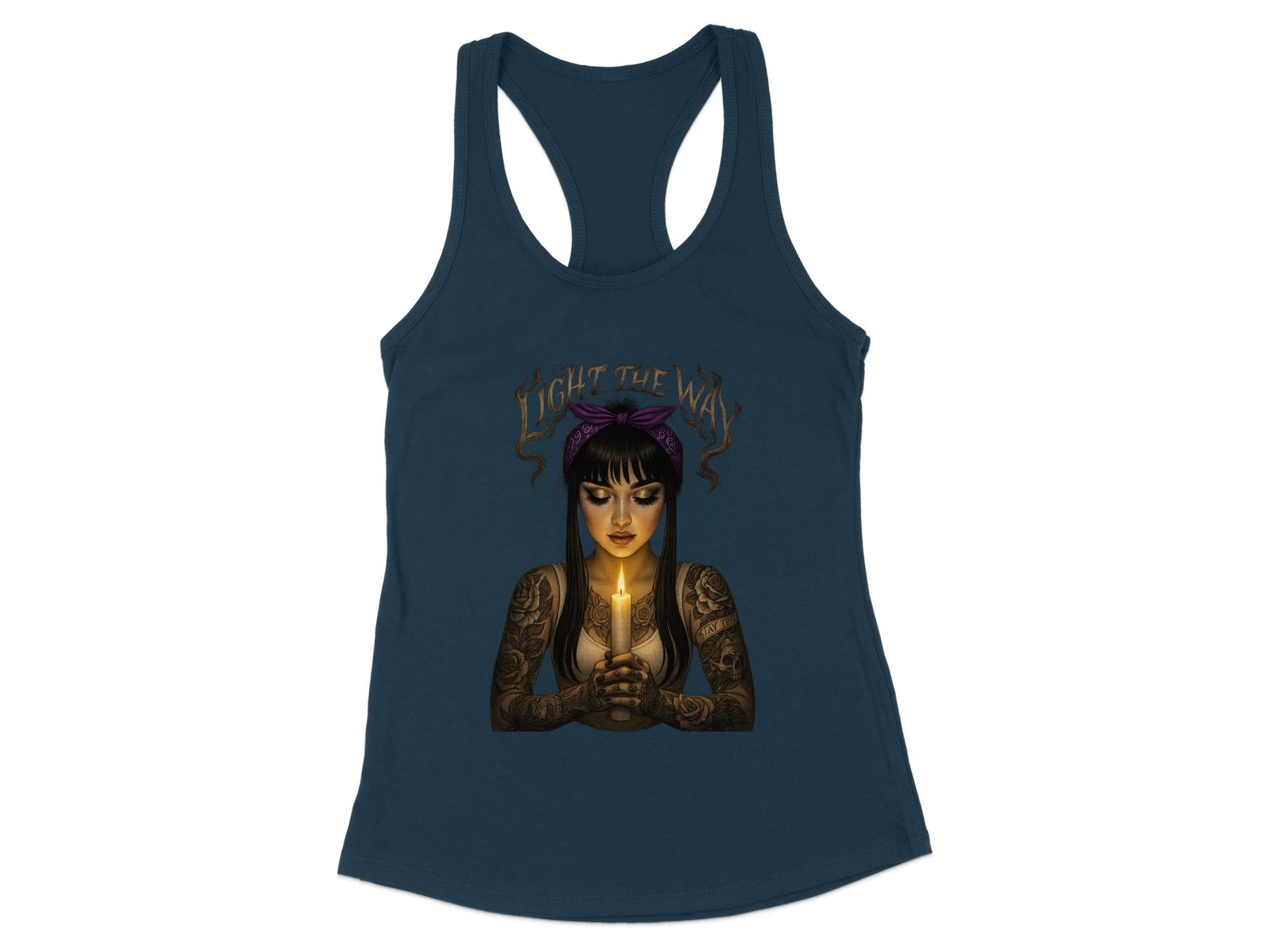 Light the Way Tattoo Art Tank Top