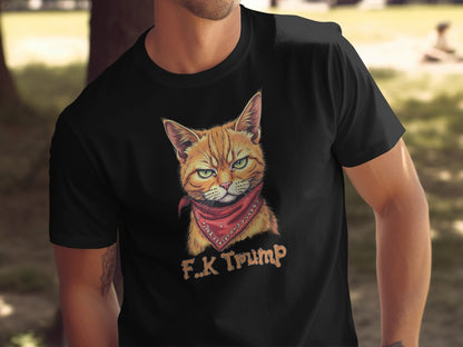 Disgruntled Cat With Red Bandana Graphic T-shirt product