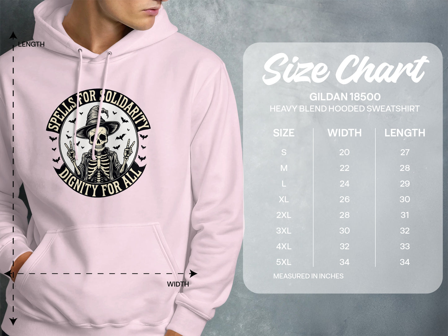 Spells for Solidarity Dignity for All Hooded Sweatshirt product