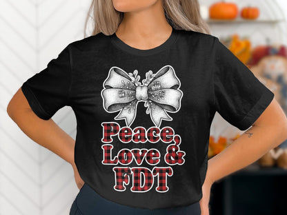 Peace Love & FDT Graphic T-shirt for Women