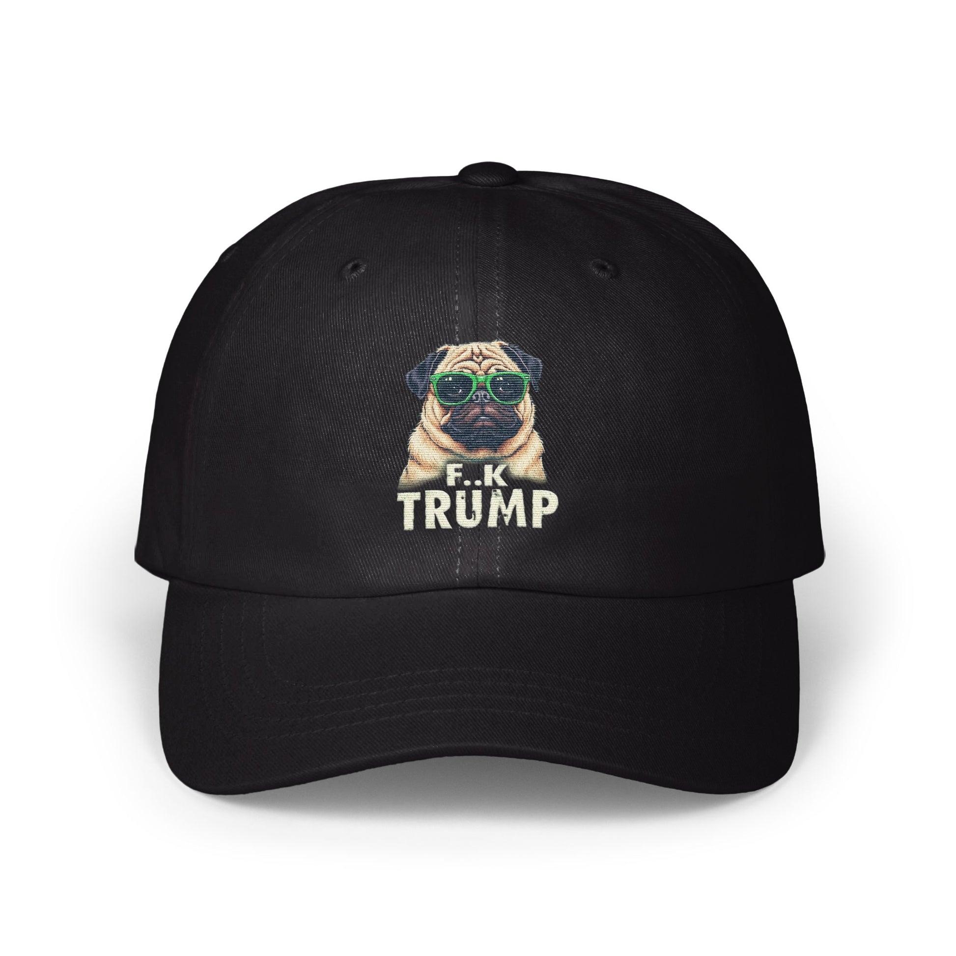Funny Anti Trump Pug with Sunglasses Embroidered Hat product