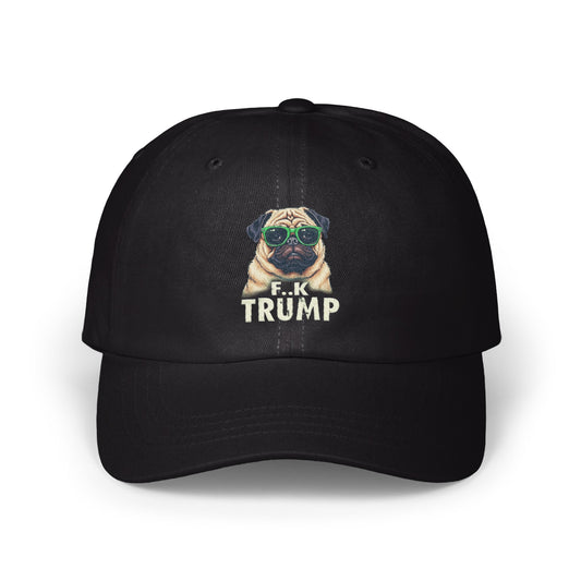 Funny Anti Trump Pug with Sunglasses Embroidered Hat product