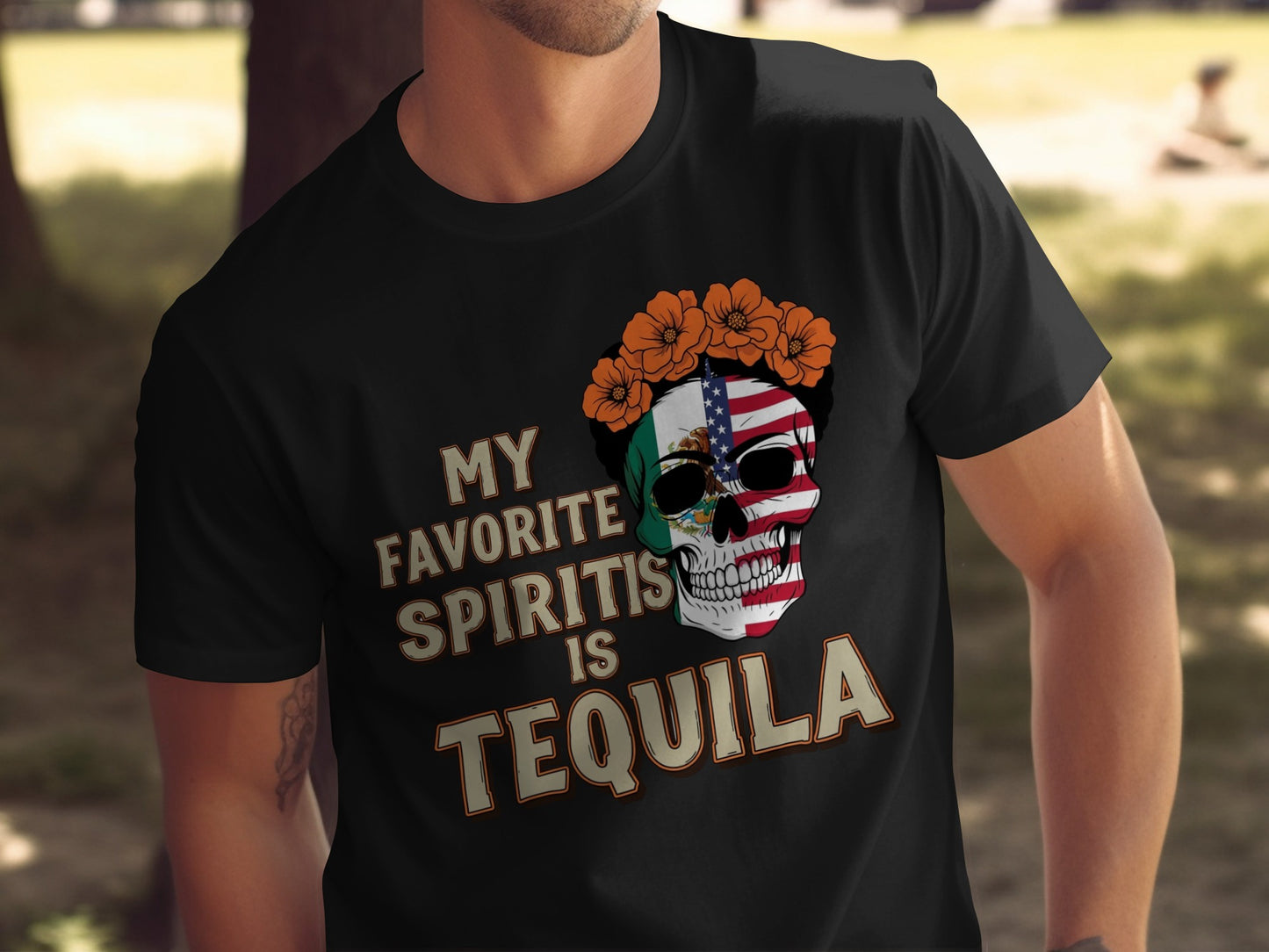 My Favorite Spirit Is Tequila Skull Design product