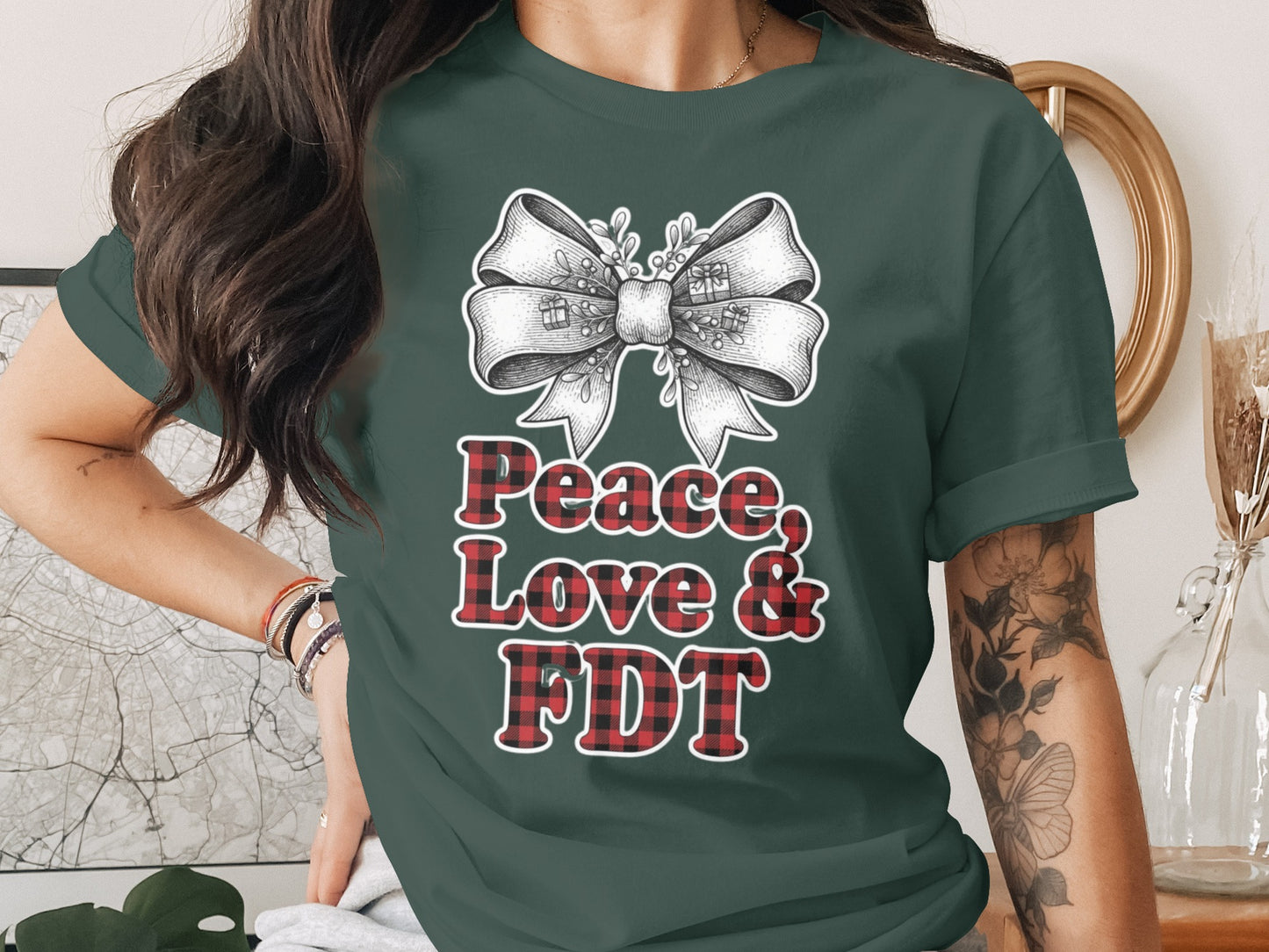 Peace Love & FDT Graphic Tee Shirt Design