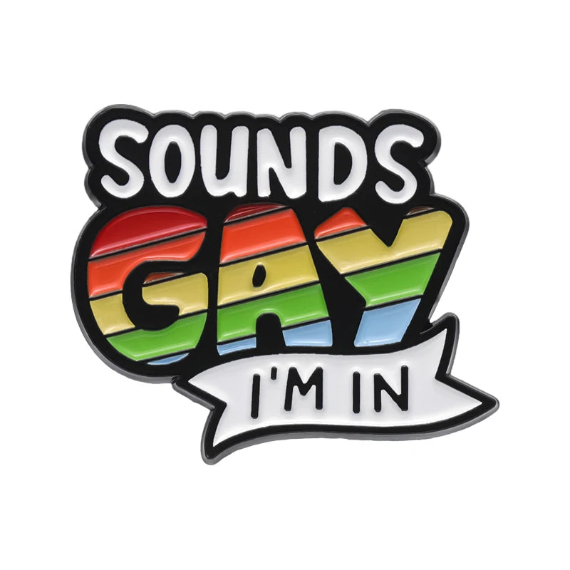 Get Your Pride On with This Custom Rainbow Quotations Enamel Pin – The Ultimate LGBTQ+ Brooch for Stylish Lovers!
