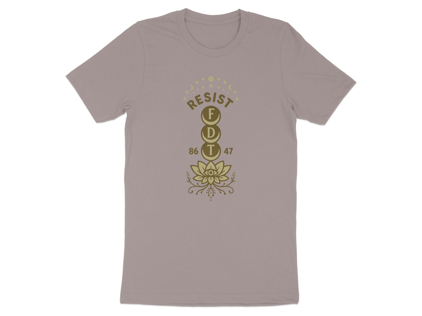 Resist Lotus 86 47 Graphic Design T-Shirt Product