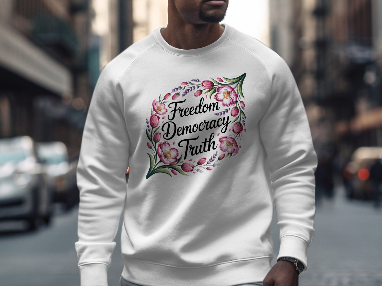 Freedom Democracy Truth Graphic Sweatshirt product type