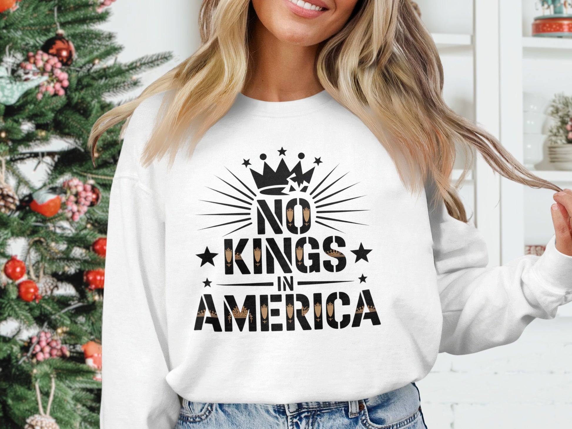 No Kings in America Graphic Print Sweatshirt product