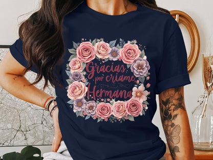 Gracias Por Cuidarme Hermana Floral Print product type