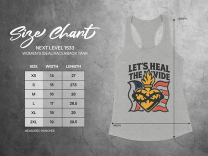 Let's Heal The Divide Ideal Racerback Tank