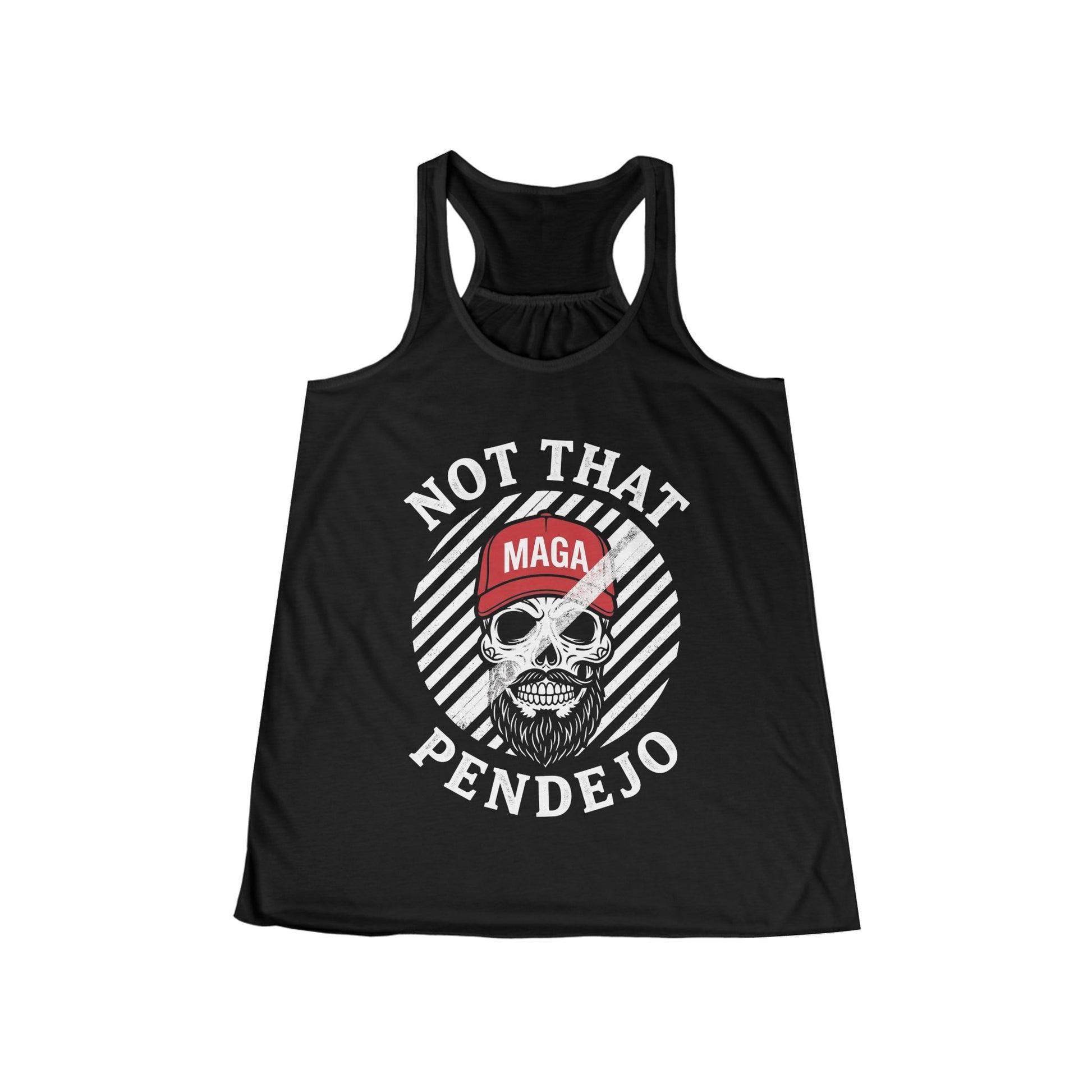 Black tank top with a skull and crossbones graphic and text.