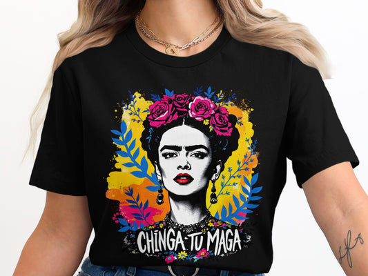 Vibrant Artistic Portrait Graphic Tee Shirt product