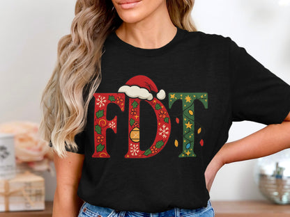 Festive FDT Colorful Holiday Themed Shirt