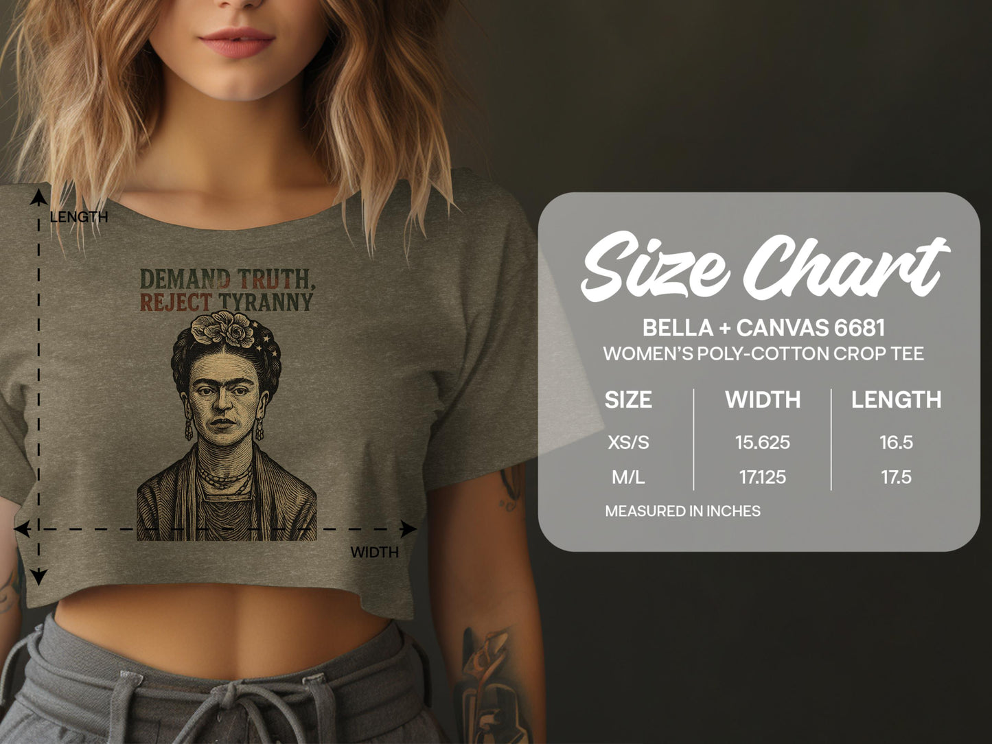 Demand Truth Reject Tyranny Women's Crop Tee product