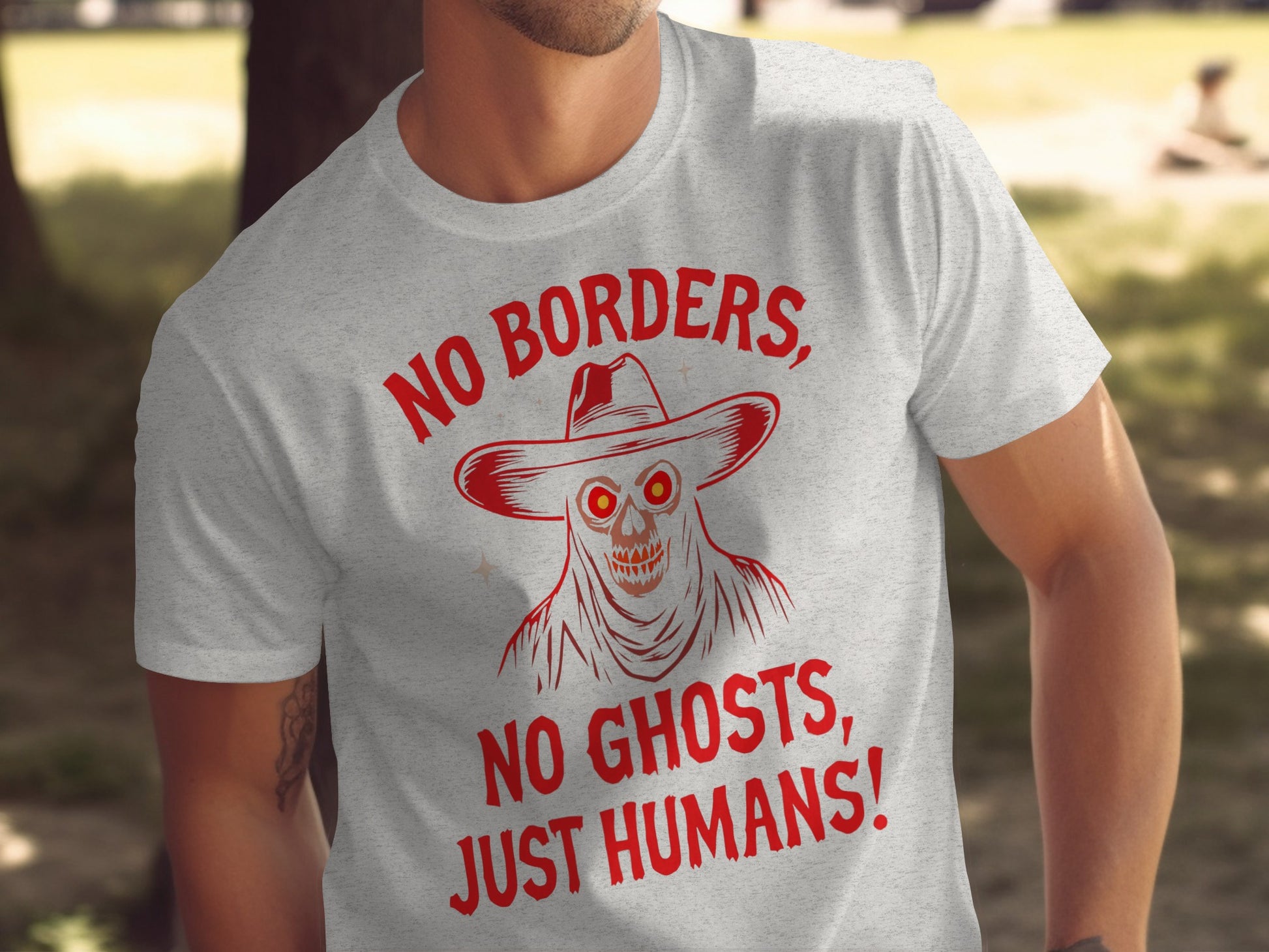 No Borders No Ghosts Just Humans T-shirt product