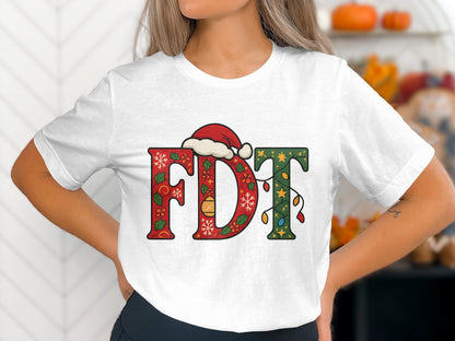 Festive FDT Christmas Design Unisex T-Shirt
