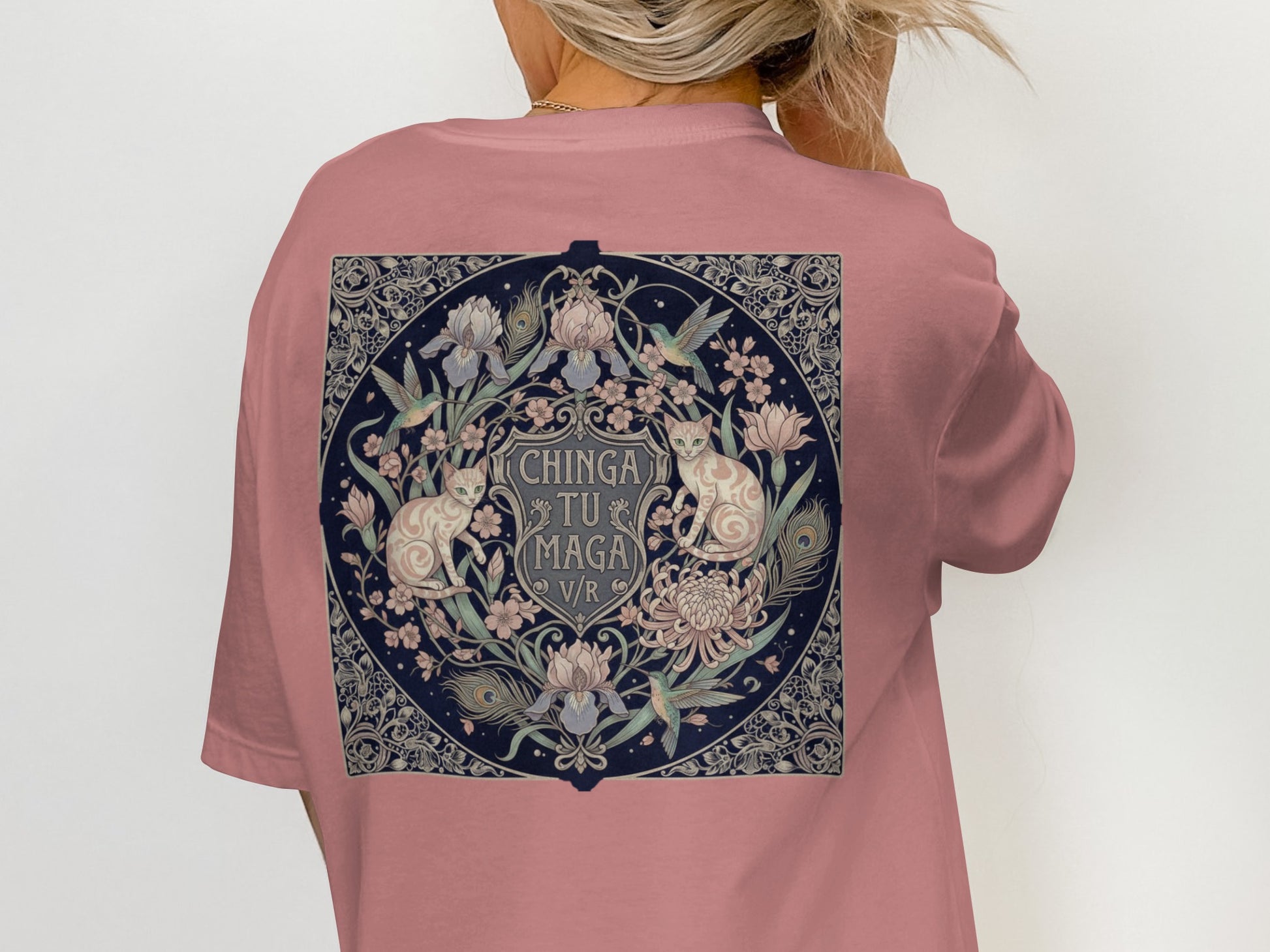 Elegant Ornate Floral Circular Artistic Graphic Shirt