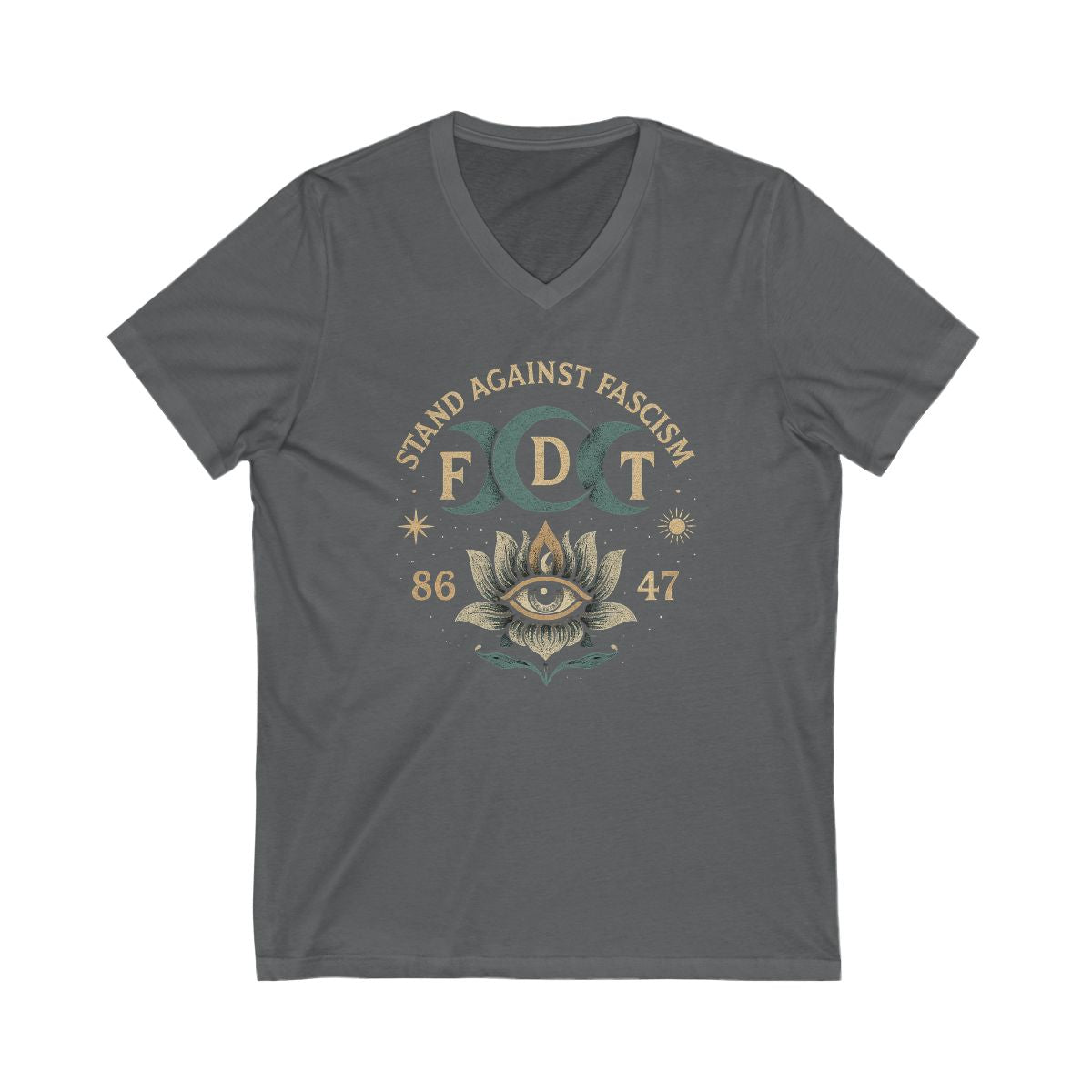 Stand Against Fascism FDT 86 47 V-neck T-shirt product type