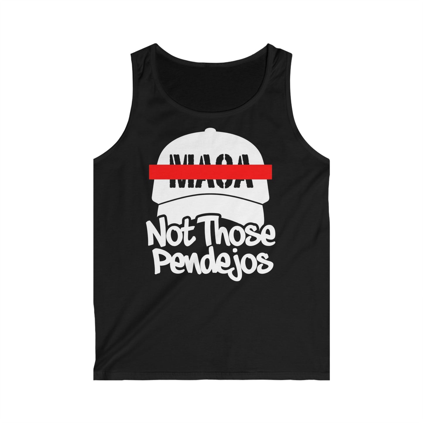 Black tank top with white text: "MAGA Not Those Pendejos".