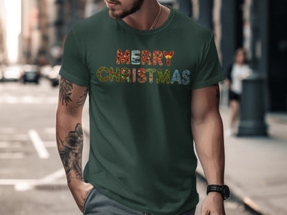 Festive Merry Christmas Graphic T-Shirt Holiday Design
