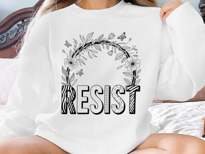 Resist Lettering Design on Cozy Sweatshirt product