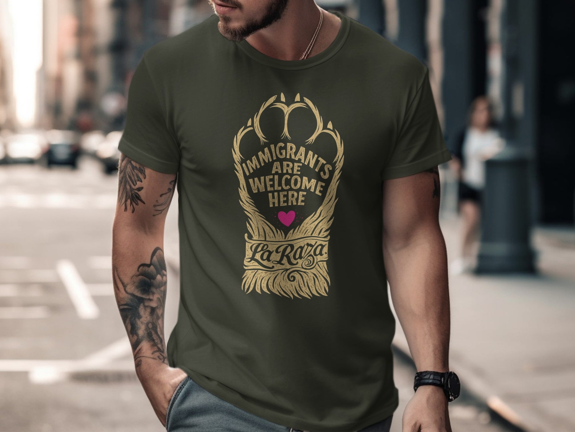 Immigrants Are Welcome Here La Raza T-Shirt
