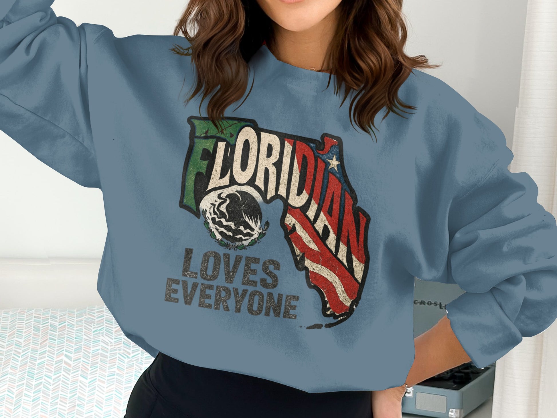 Floridian Loves Everyone Graphic Sweater Fashion product
