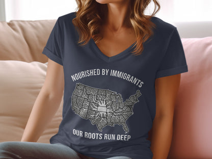 Nourished by Immigrants Our Roots Run Deep Shirt