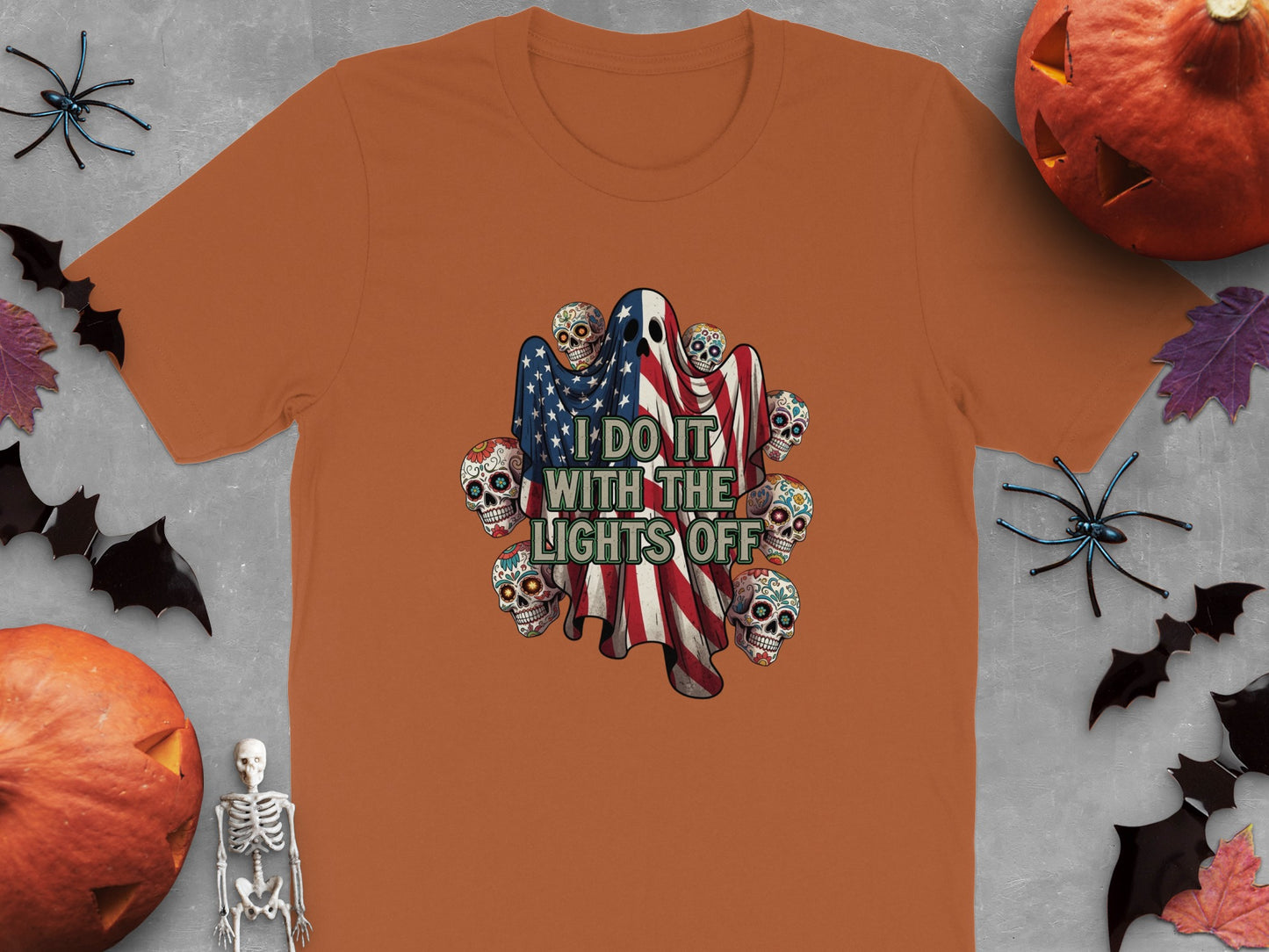 I Do It With The Lights Off Halloween T-shirt product type