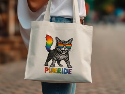 Colorful Cat with Sunglasses Tote Bag Product