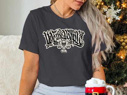 With The People Skull and Roses Graphic Tees