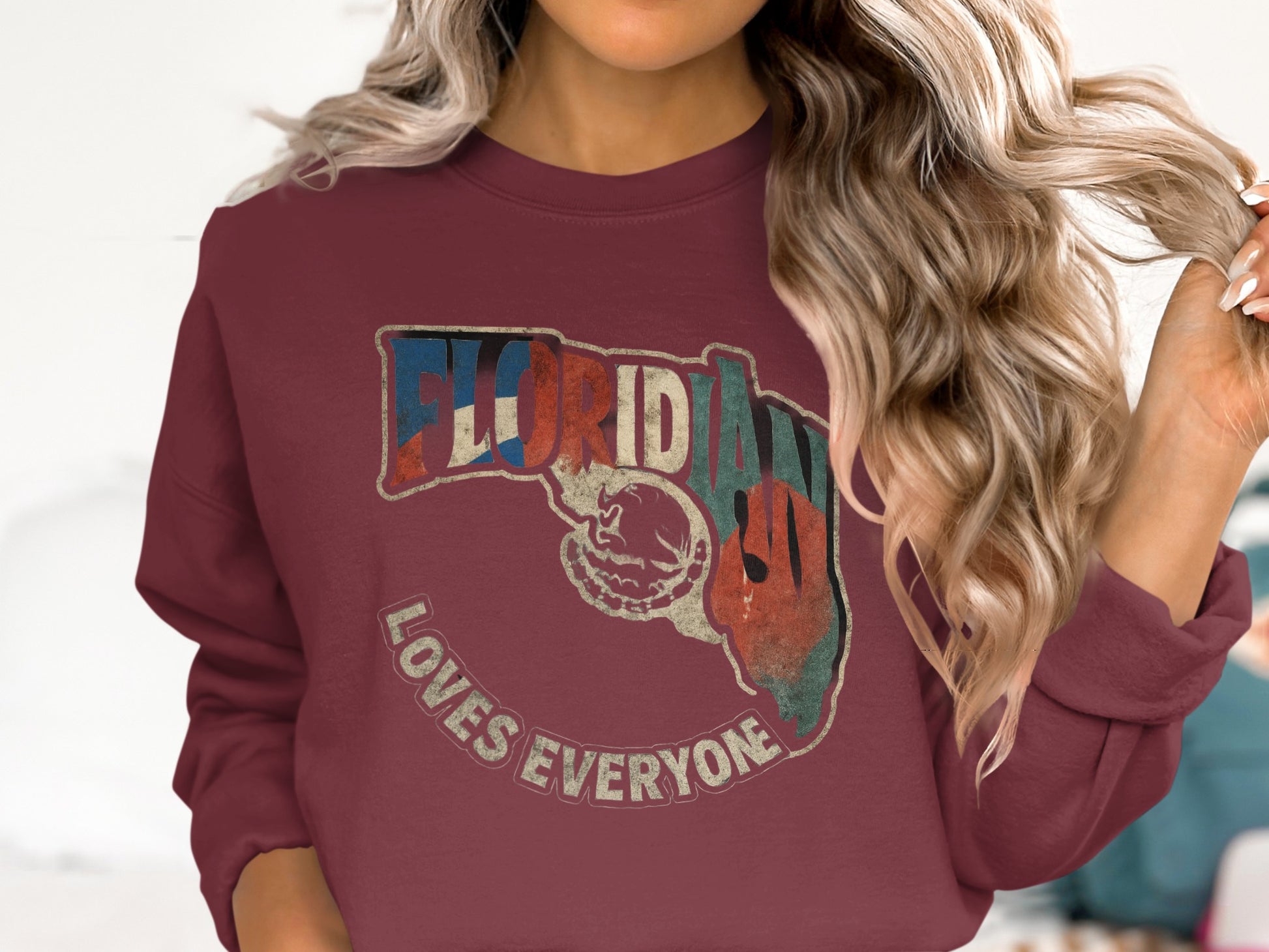Floridian Loves Everyone Graphic Sweatshirt product