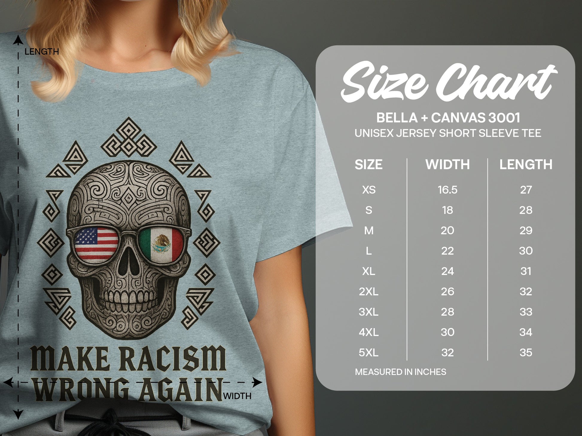 Make Racism Wrong Again Skull Graphic Tee