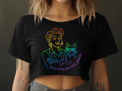 You're Doing Your Best Sweetie Crop Top product type