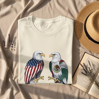 Bald Eagles with Flag Design Graphic Shirt product