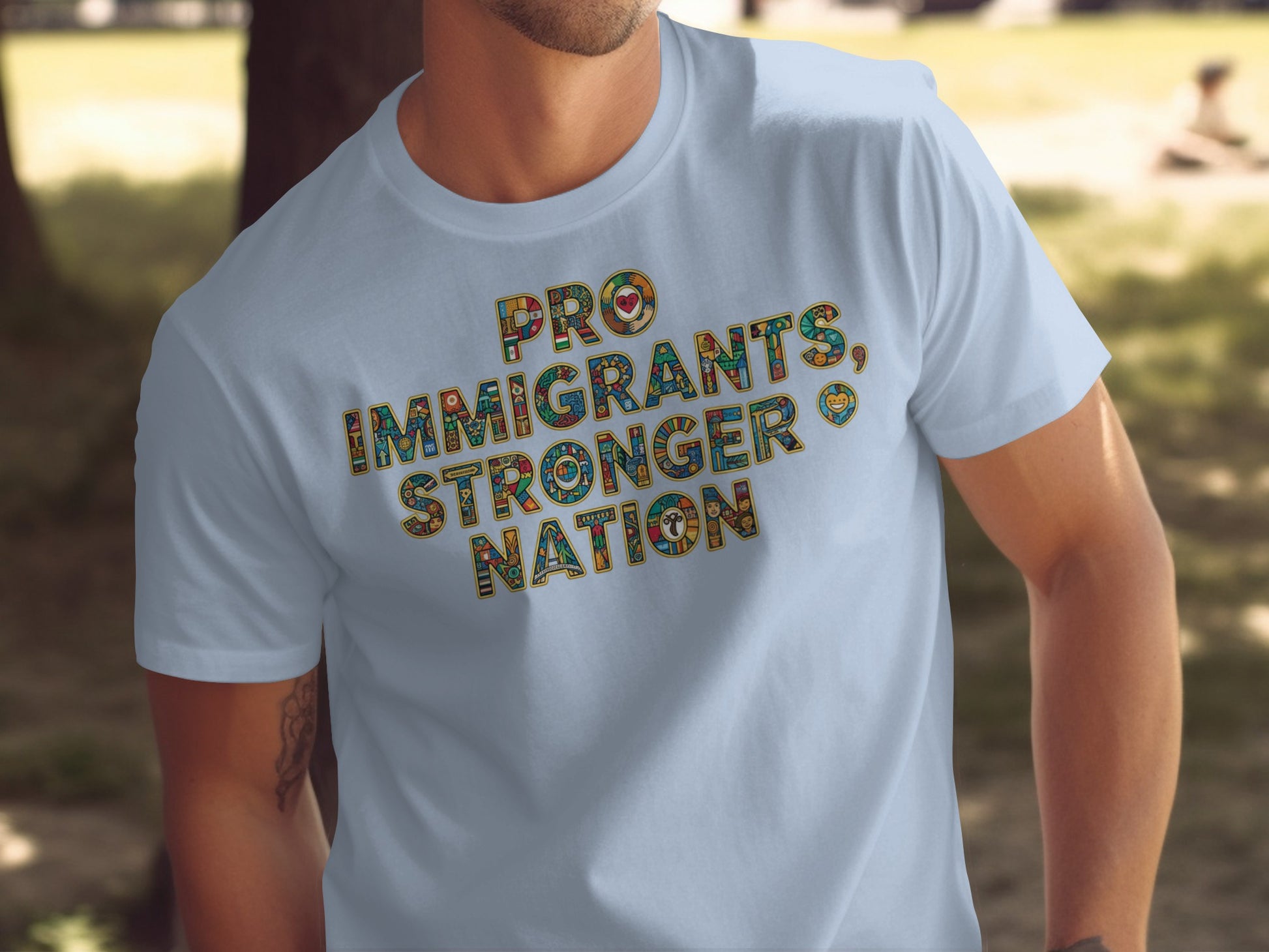 Pro Immigrants Stronger Nation Graphic T-shirt