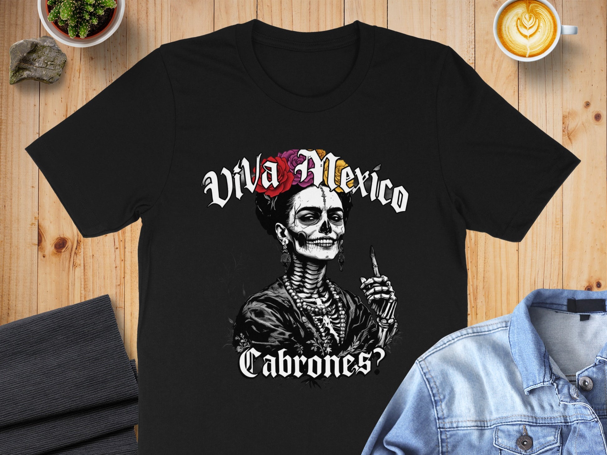 Viva Mexico Cabrones Skeleton Graphic T-shirt product