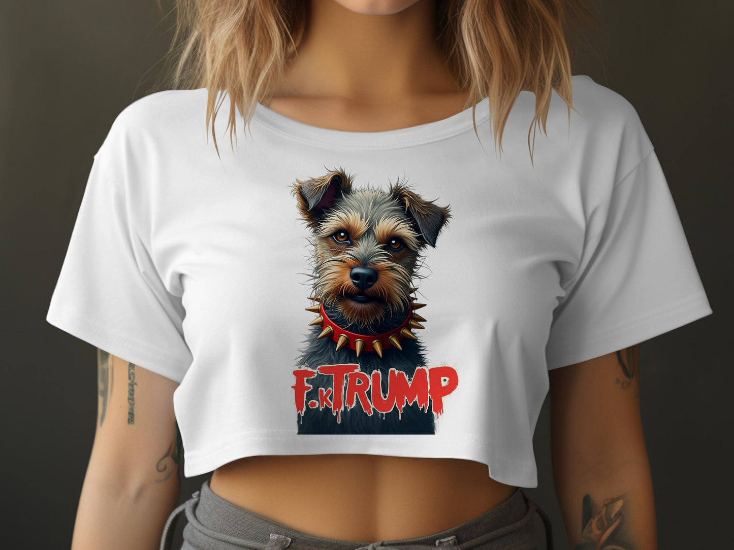 F. Trump Terrier Dog Design Short Sleeve Shirt product