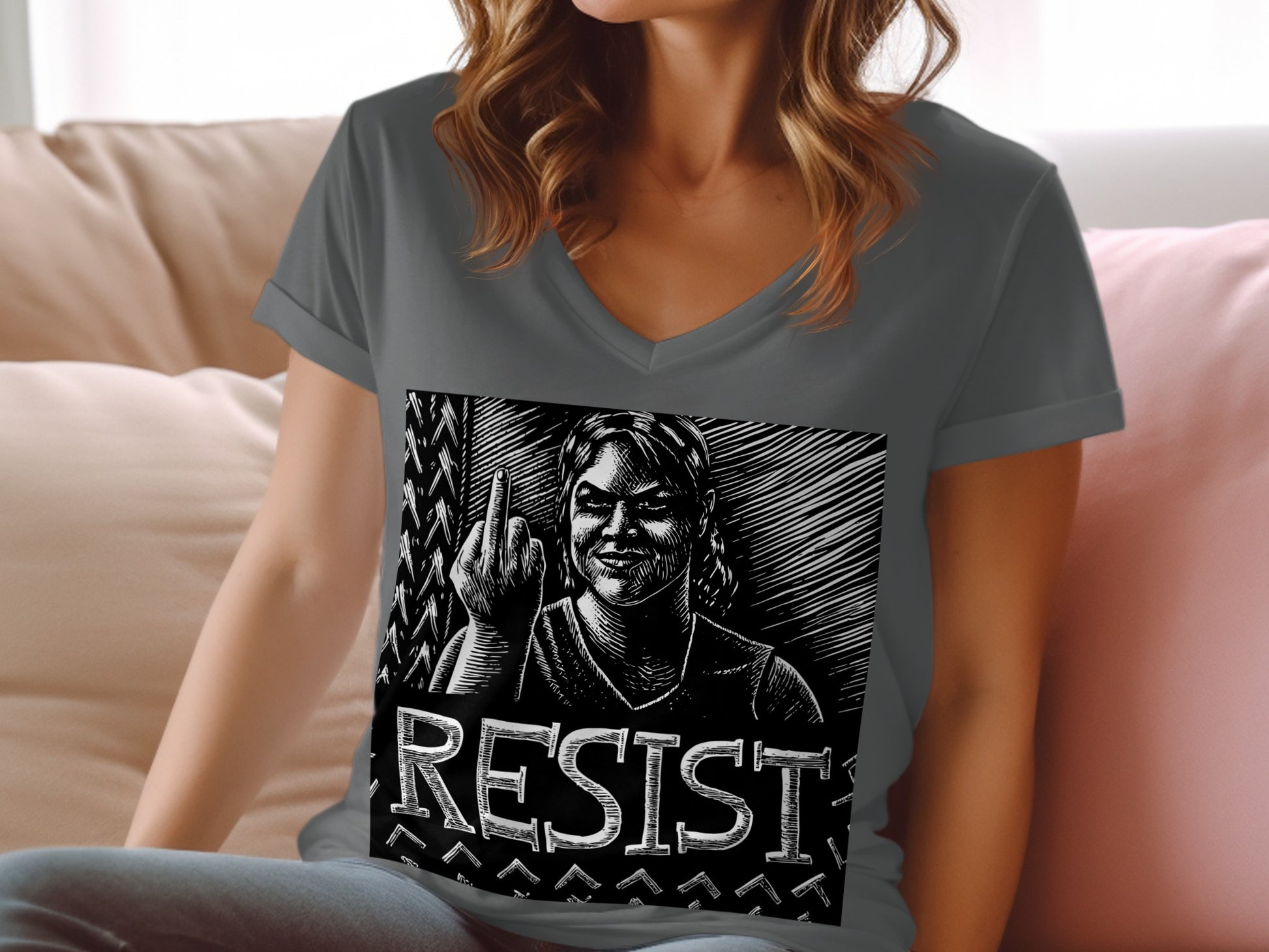 Resist Graphic T-Shirt With Bold Statement Design
