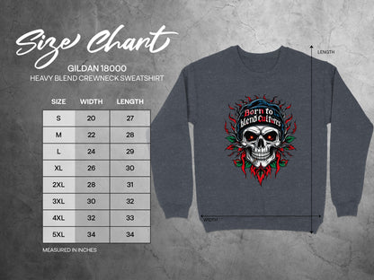 Born to Blend Cultures Skull Crewneck Sweatshirt product