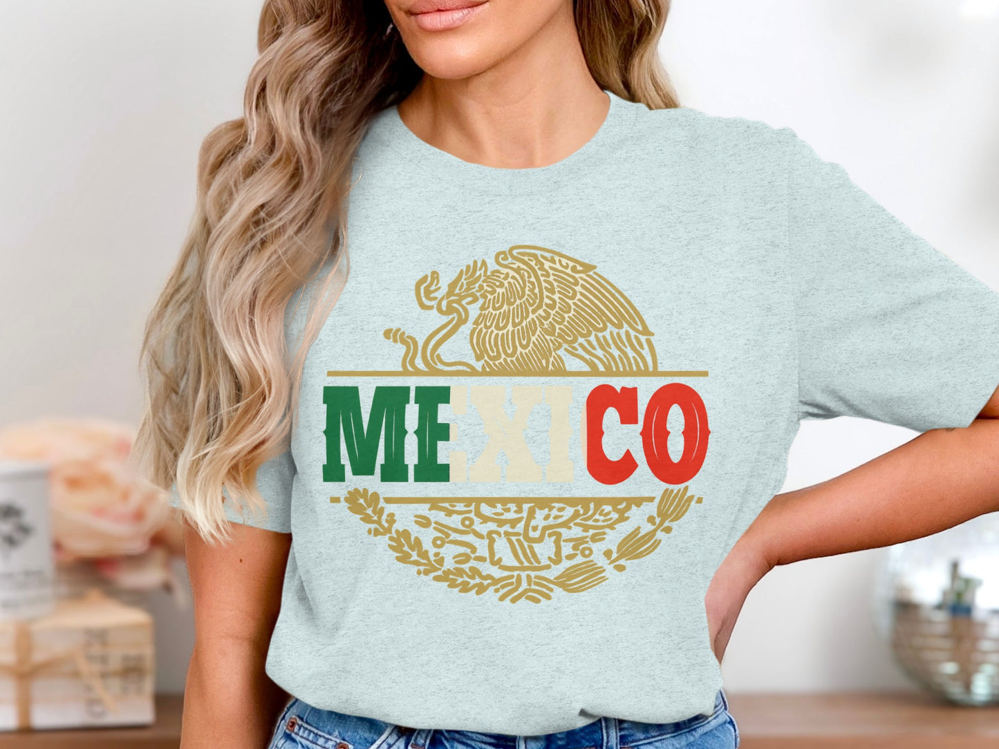 Mexican Pride Eagle Emblem Graphic Tee product