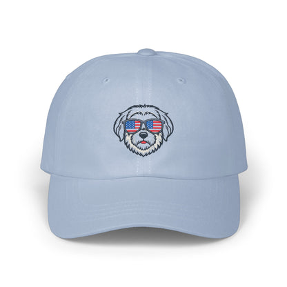 Cute Dog with American Flag Sunglasses Hat product