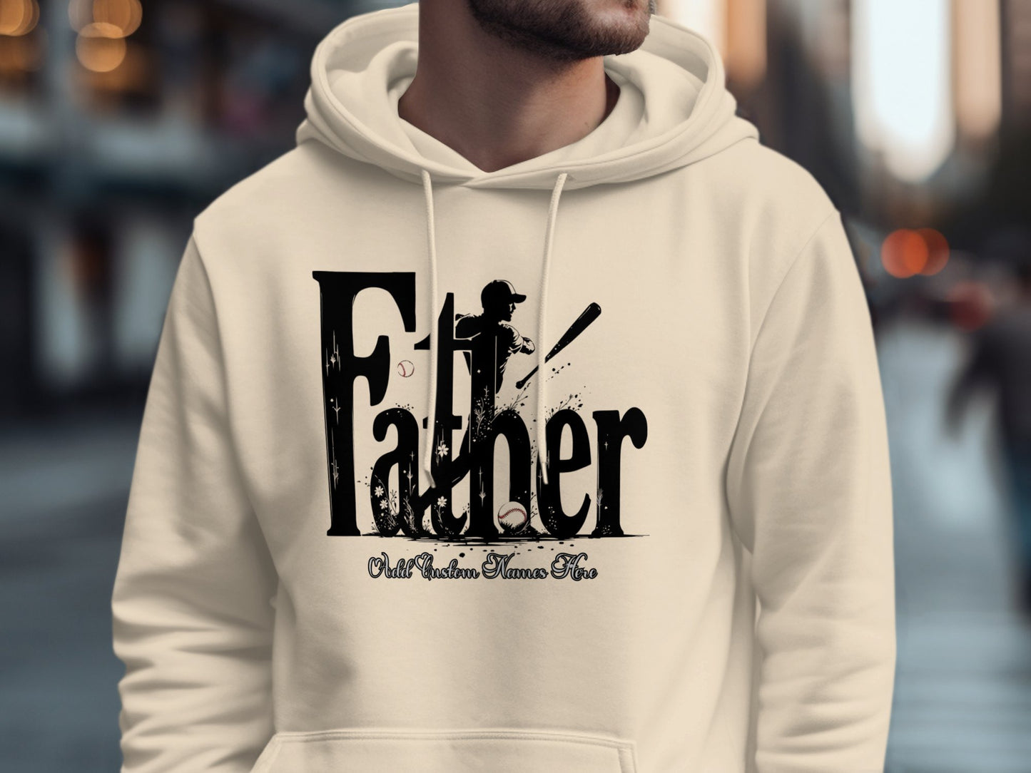 Father's Baseball Theme Hoodie Perfect Gift Product