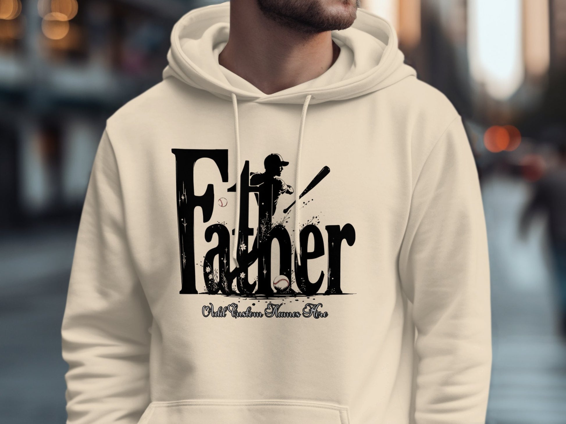Father's Baseball Theme Hoodie Perfect Gift Product