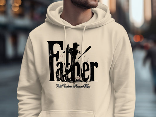 Father's Baseball Theme Hoodie Perfect Gift Product