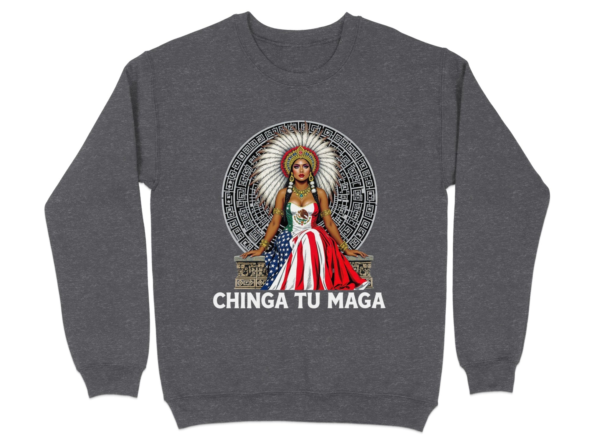 CHINGA TU MAGA Graphic Sweatshirt with Bold Statement