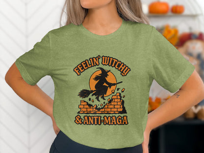 Feelin' Witchy and Anti-MAGA Halloween Shirt product