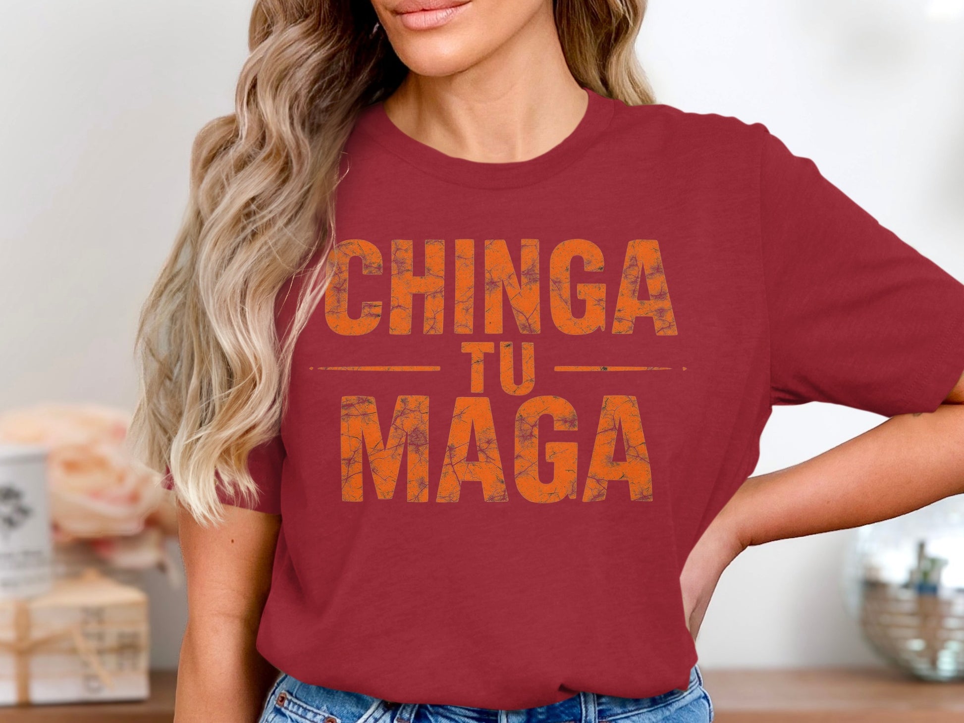 Bold Chinga Tu Maga Graphic Tee Shirt