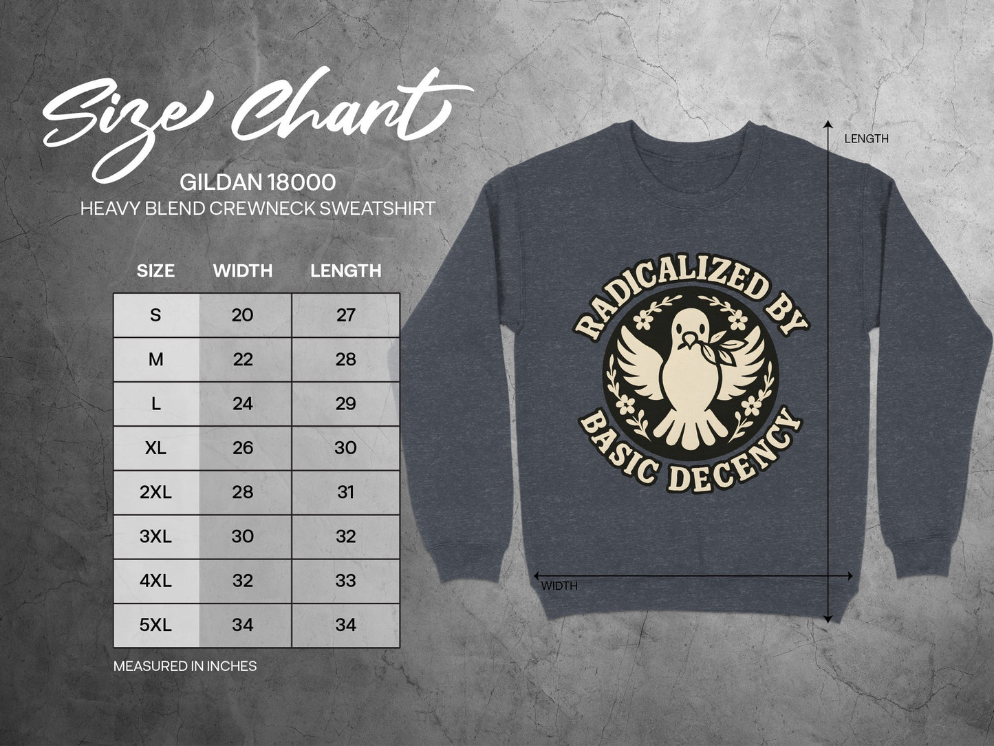 Radicalized by Basic Decency Crewneck Sweatshirt Product